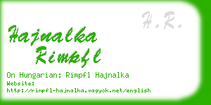 hajnalka rimpfl business card